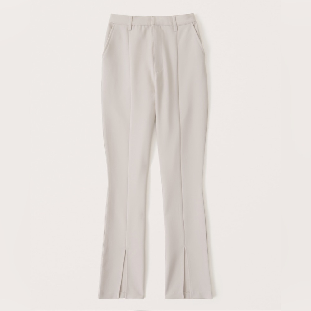Abercrombie & Fitch Skinny Ultra High Rise Split-Hem Tailored Straight Pants 24